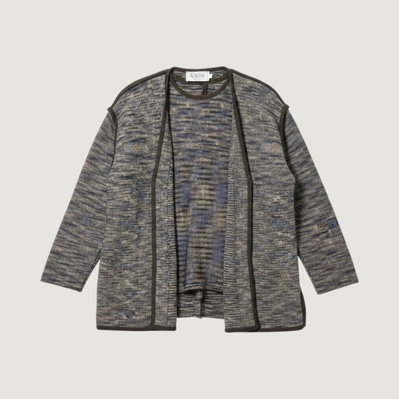 Alnoral Sweaters - Alnoral Vintage 90s Wool Blend Knit Cardigan and Top Twin Set Blue Brown 1X USA
